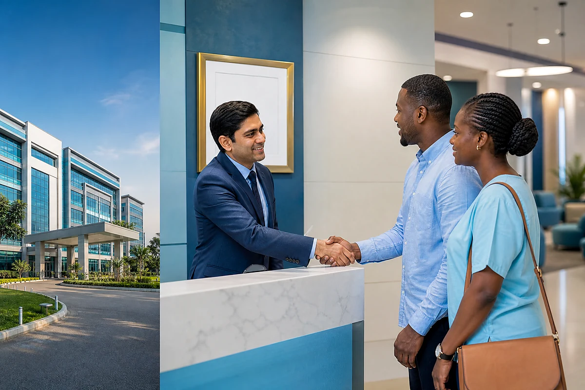 African patients welcomed at an accredited Indian hospital